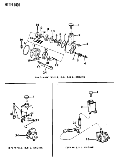 1991 Dodge Shadow Tube Diagram for 5274310