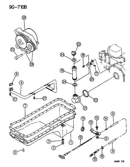 1995 Dodge Ram 3500 Dipstick Diagram for 4796874
