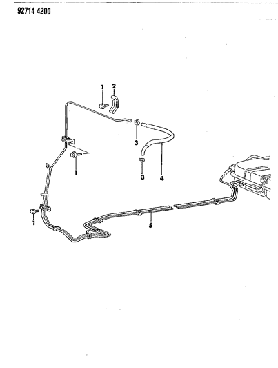 1993 Dodge Ram 50 Fuel Lines Diagram 1 - Thumbnail