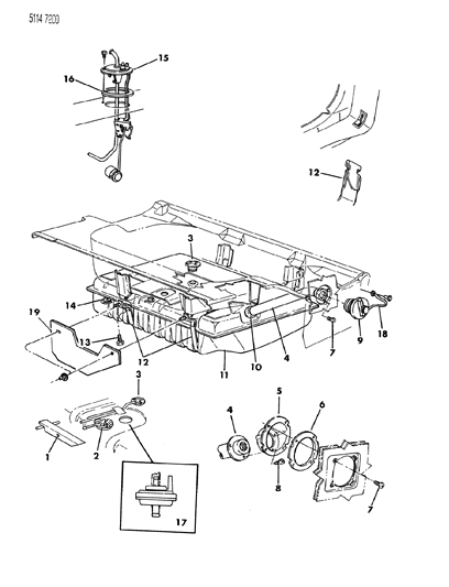 1985 Dodge Diplomat Fuel Gauge Sending Unit Diagram for 4051398