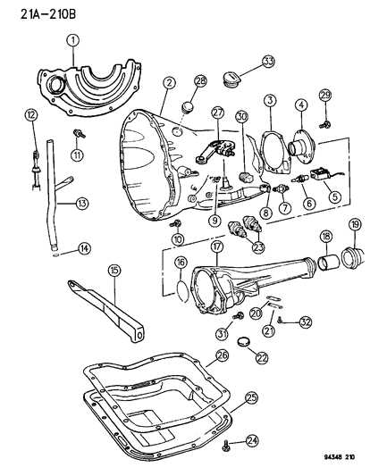 1994 Dodge Ram Wagon Case & Related Parts Diagram 1 - Thumbnail