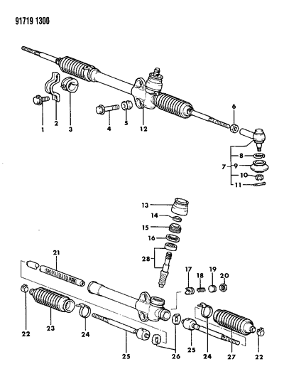 1991 Dodge Colt Bolt, W/Washer Diagram for MB532399