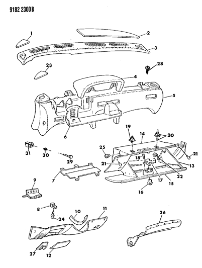 1989 Chrysler TC Maserati Lock Switch Diagram for 4373087