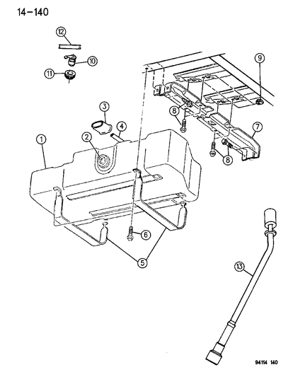 1994 Dodge Caravan Fuel Tank Diagram 1 - Thumbnail