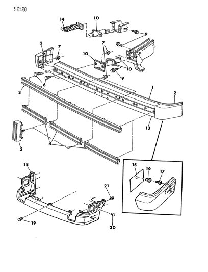 1985 Dodge Omni End Cap Diagram for 4270601
