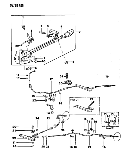 1993 Dodge Ram 50 Shield Bolt, Front Lower Diagram for MS240615