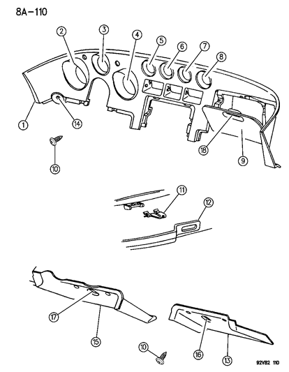 1994 Dodge Viper Headlamp Switch Diagram for 4763135
