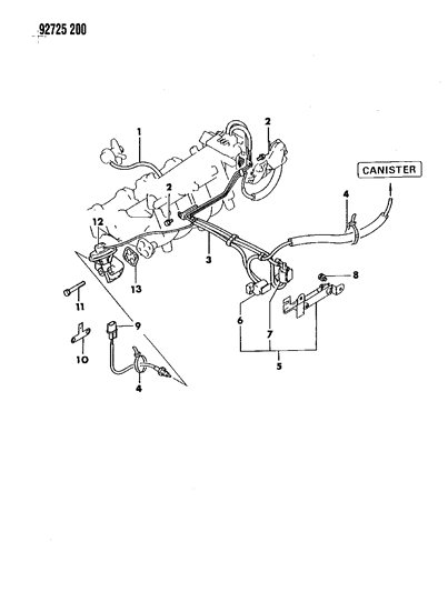 1992 Dodge Colt EGR System Diagram 1 - Thumbnail