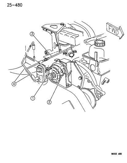 1996 Dodge Grand Caravan Harness, Vacuum, Engine Side Diagram for 4612990