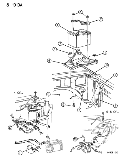 1995 Dodge Dakota Cable Assembly Diagram for 56007291