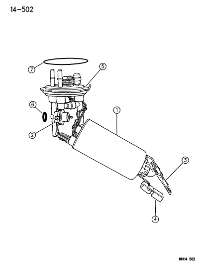1996 Dodge Neon Module, Fuel Pump/Level Unit Diagram for R4864035