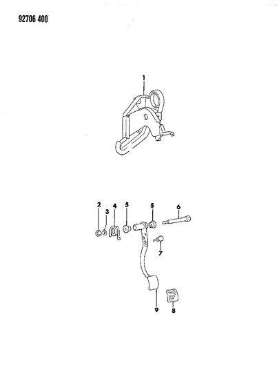 1994 Dodge Colt Clutch Pedal Diagram 1 - Thumbnail