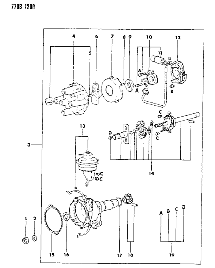 1987 Dodge Colt Distributor Diagram 1 - Thumbnail
