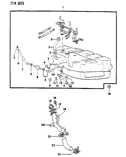 1988 Dodge Colt Fuel Tank Diagram 3 - Thumbnail