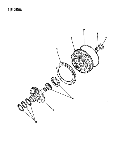 1989 Dodge Caravan Oil Pump With Reaction Shaft Diagram 2 - Thumbnail
