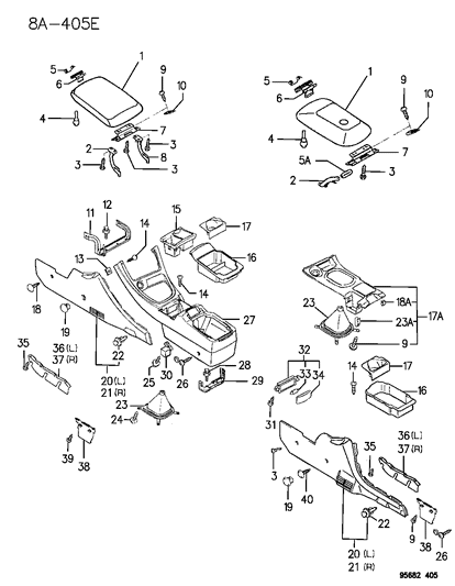 1995 Chrysler Sebring Rear Lamp Assembly Diagram for MS820071