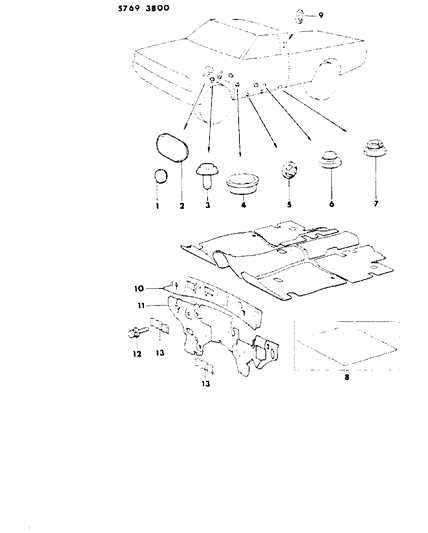 1986 Dodge Ram 50 Plugs Silencers & Insulators Diagram