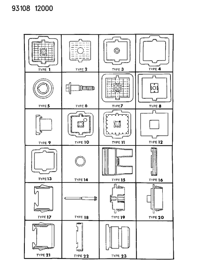 1993 Chrysler LeBaron GTC Bulkhead Connectors & Components Diagram