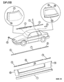 1994 Dodge Shadow Door Moldings Diagram - X062EX9