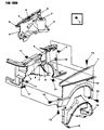 1987 Dodge Grand Caravan Fender Diagram - 4411913