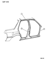 Dodge Shadow Weather Strip Diagram - 5257263