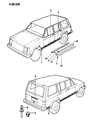 Jeep Comanche Door Moldings Diagram - 55003169