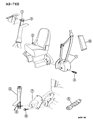 1994 Dodge Ram Wagon Seat Belt Diagram - 5DW42RB7
