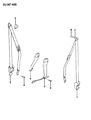 1986 Jeep Wagoneer Seat Belt Diagram - 55005842