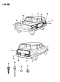 1989 Jeep Grand Wagoneer Door Moldings Diagram - 55025748