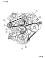 1994 Dodge Viper Belt Tensioner Diagram - 4626444
