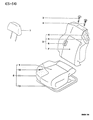 1999 Dodge Avenger Seat Cushion Diagram - MR731019