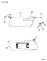 1996 Jeep Cherokee Sun Visor Diagram - 5FK73SS1