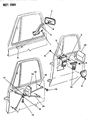 1993 Jeep Grand Wagoneer Car Mirror Diagram - 4498154
