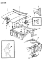 Chrysler LeBaron Hood Hinge Diagram - 4655203