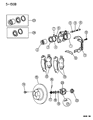 1994 Dodge Grand Caravan Brake Pad Diagram - V1013575AB