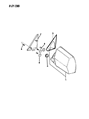 1990 Jeep Comanche Car Mirror Diagram - 82200314