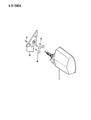 Jeep Comanche Mirror Cover Diagram - 55008034