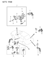 Dodge Colt Ignition Lock Cylinder Diagram - MR101489