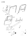 1994 Jeep Wrangler Door Seal Diagram - 55024255