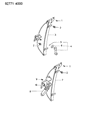 Dodge Colt Window Regulator Diagram - MB827402