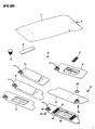 Dodge Monaco Sun Visor Diagram - 4533623