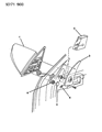 Dodge Caravan Car Mirror Diagram - 4299715