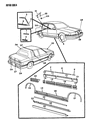 1990 Chrysler LeBaron Door Moldings Diagram - X290GM9