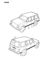 1994 Jeep Cherokee Door Moldings Diagram - 5DA07MX9