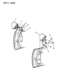 Chrysler LeBaron Car Mirror Diagram - 4299898