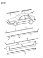 1994 Dodge Shadow Door Moldings Diagram - X068EX9