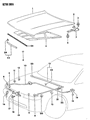 Dodge Colt Hood Latch Diagram - MB401257