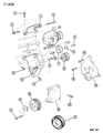 Jeep Comanche A/C Idler Pulley Diagram - 53002903