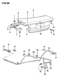 Dodge Colt Rear Door Striker Diagram - MB197499