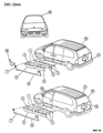 1996 Dodge Grand Caravan Door Moldings Diagram - JP52SJ3